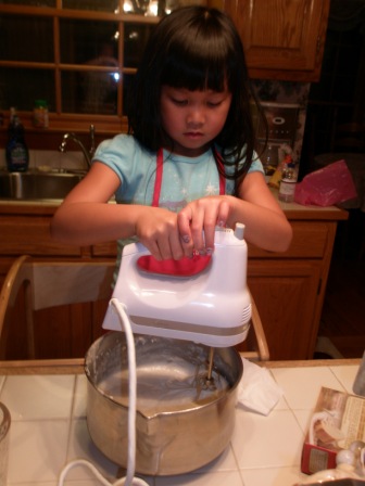 Kasen cooking using mixer